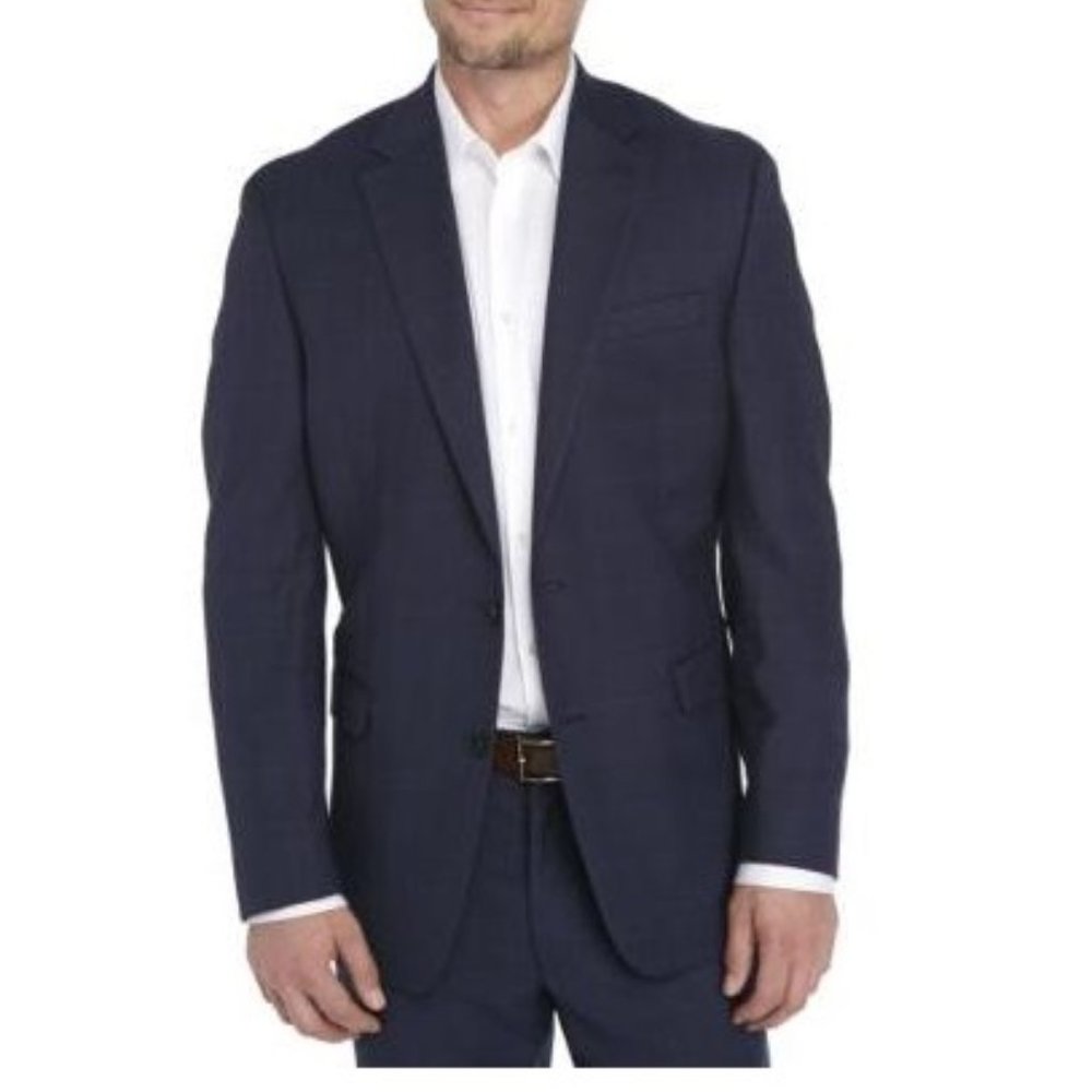 NWT Lauren Ralph Lauren Classic-Fit UltraFlex Navy Check 40 Short $450 8D236